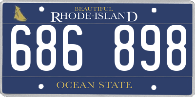 RI license plate 686898