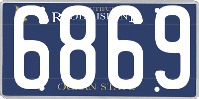 RI license plate 6869