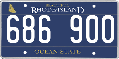 RI license plate 686900