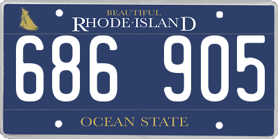 RI license plate 686905
