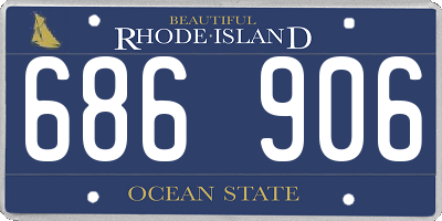 RI license plate 686906