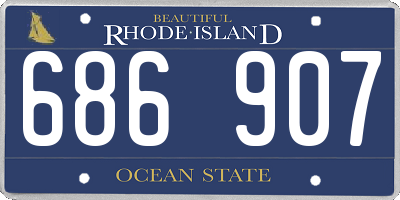 RI license plate 686907