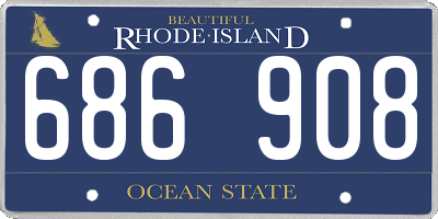 RI license plate 686908