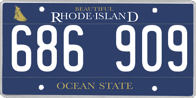 RI license plate 686909