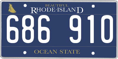 RI license plate 686910