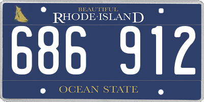 RI license plate 686912
