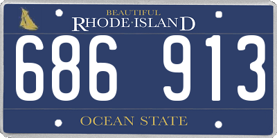 RI license plate 686913