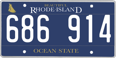 RI license plate 686914