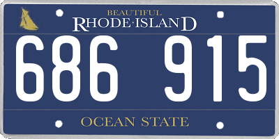RI license plate 686915