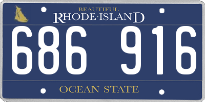 RI license plate 686916