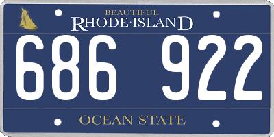RI license plate 686922