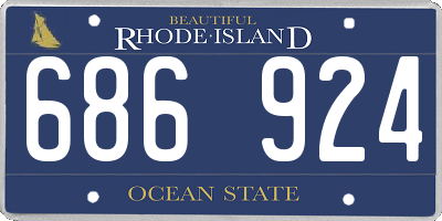 RI license plate 686924