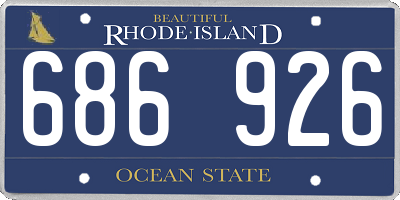 RI license plate 686926