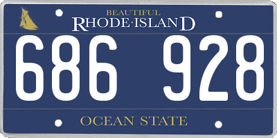 RI license plate 686928