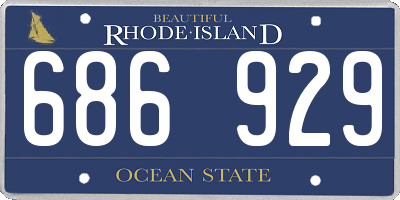 RI license plate 686929