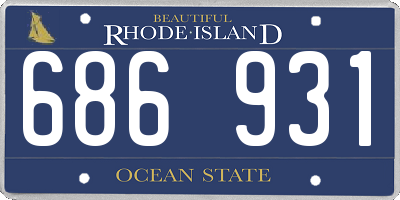 RI license plate 686931