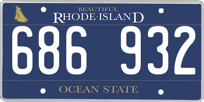 RI license plate 686932