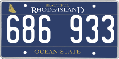 RI license plate 686933