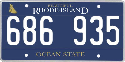 RI license plate 686935