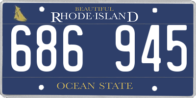 RI license plate 686945