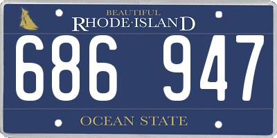 RI license plate 686947