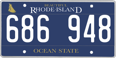 RI license plate 686948