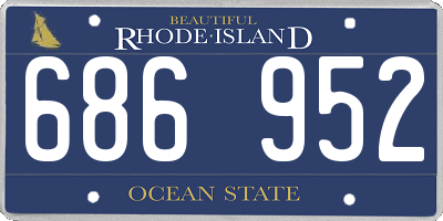 RI license plate 686952