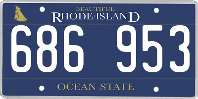RI license plate 686953