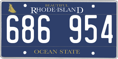 RI license plate 686954