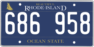 RI license plate 686958