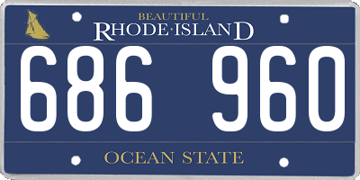 RI license plate 686960