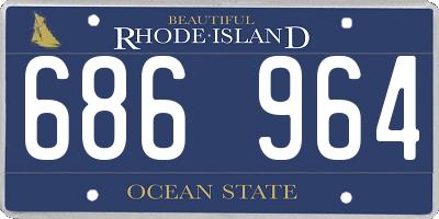 RI license plate 686964