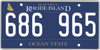 RI license plate 686965