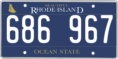 RI license plate 686967