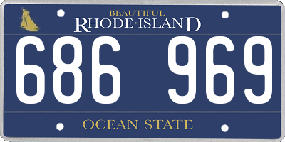 RI license plate 686969