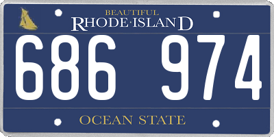 RI license plate 686974