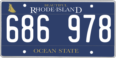 RI license plate 686978
