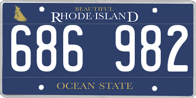 RI license plate 686982