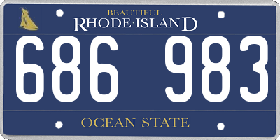 RI license plate 686983