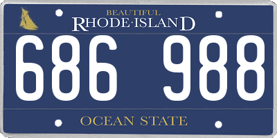 RI license plate 686988
