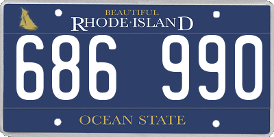 RI license plate 686990