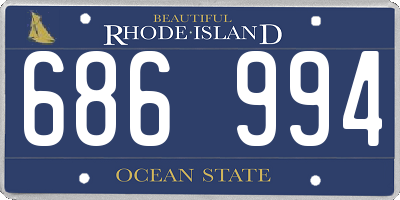 RI license plate 686994