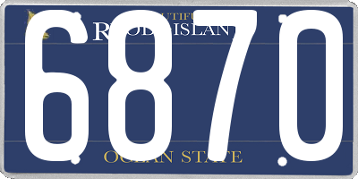 RI license plate 6870