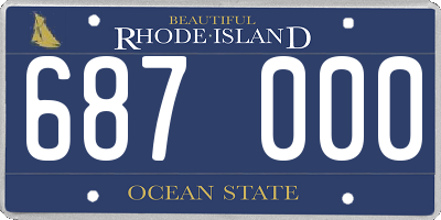 RI license plate 687000