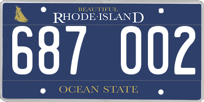 RI license plate 687002