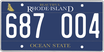 RI license plate 687004