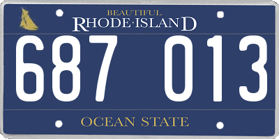 RI license plate 687013