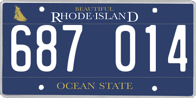 RI license plate 687014