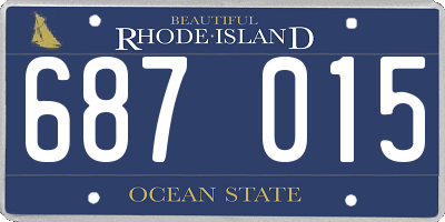RI license plate 687015