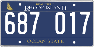 RI license plate 687017